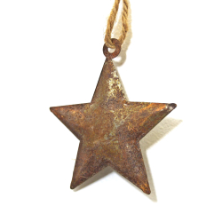 Gwiazda Gwiazdka metalowa blaszana Rdzawa 8cm